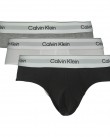 Τριάδα σετ Slip Calvin Klein Μαύρο-Λευκό-Γκρι NB4388-MP1