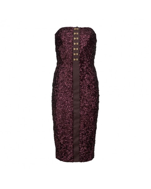 Φόρεμα Elisabetta Franchi Μπορντό AB88357E2-EA4