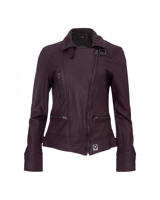 Μπουφάν δερμάτινο Oakwood Μπορντό 62065 VIDEO-0541