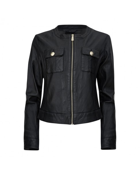 Μπουφάν δερμάτινο Oakwood Μαύρο 65161 SUSAN-0501