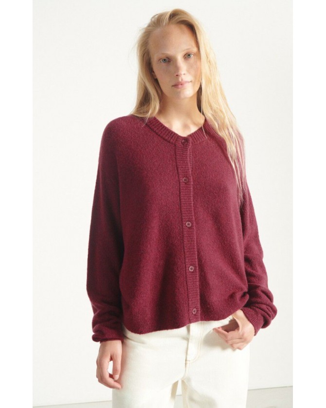 Ζακέτα American Vintage Μπορντό DAM19E-RAISIN CHINE