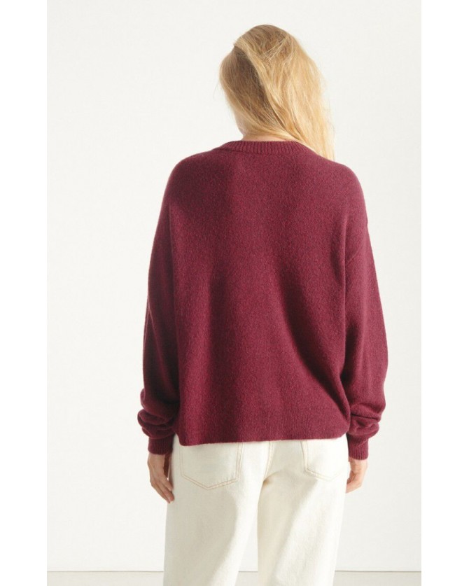 Ζακέτα American Vintage Μπορντό DAM19E-RAISIN CHINE