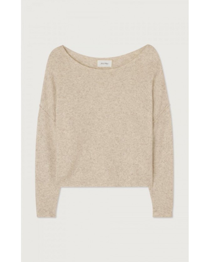 Πουλόβερ American Vintage Εκρού DAM225-SABLE CHINE