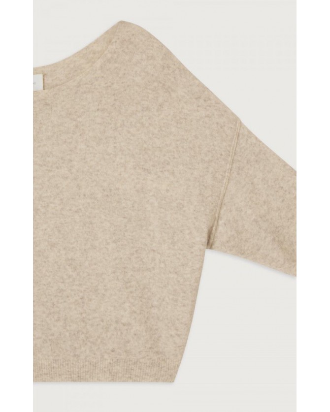 Πουλόβερ American Vintage Εκρού DAM225-SABLE CHINE