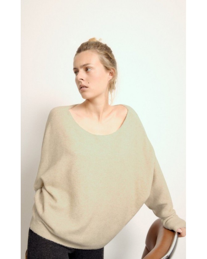 Πουλόβερ American Vintage Εκρού DAM225-SABLE CHINE