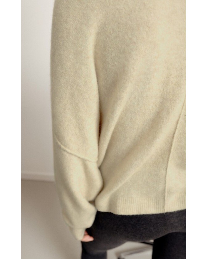 Πουλόβερ American Vintage Εκρού DAM225-SABLE CHINE