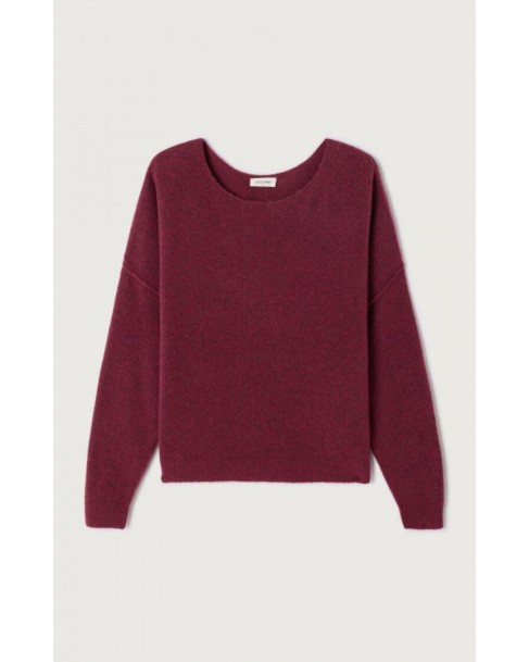 Πουλόβερ American Vintage Μπορντό DAM225-RAISIN CHINE