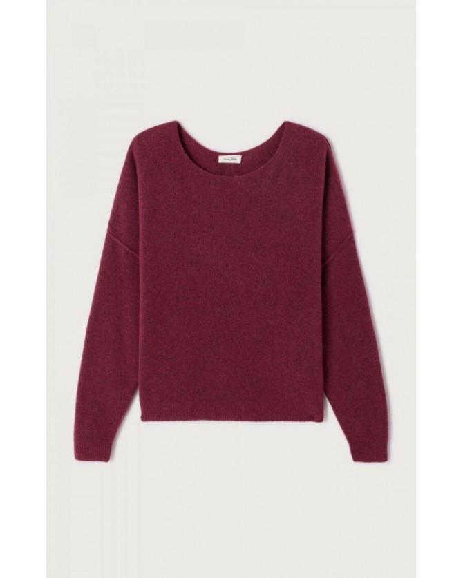 Πουλόβερ American Vintage Μπορντό DAM225-RAISIN CHINE