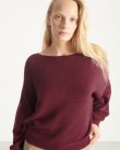 Πουλόβερ American Vintage Μπορντό DAM225-RAISIN CHINE