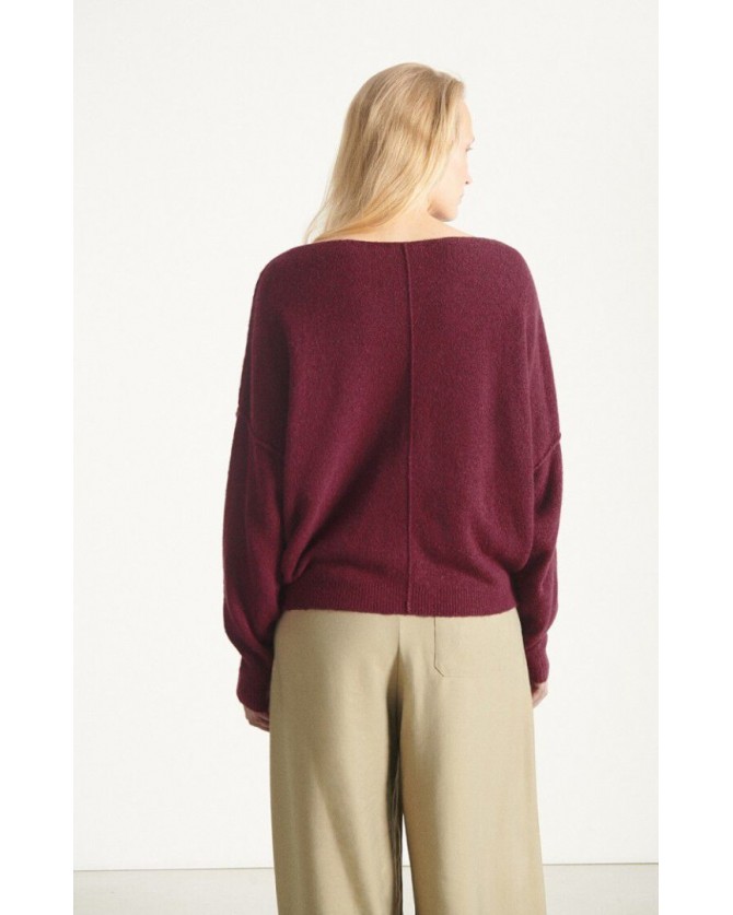 Πουλόβερ American Vintage Μπορντό DAM225-RAISIN CHINE