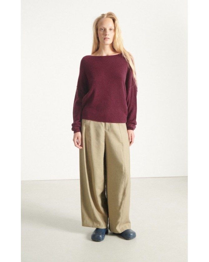 Πουλόβερ American Vintage Μπορντό DAM225-RAISIN CHINE