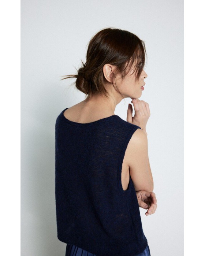 Top American Vintage Σκούρο μπλε DUM18B-NAVY CHINE