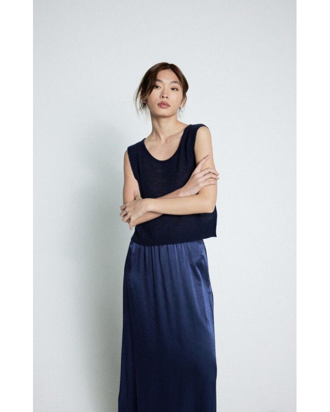 Top American Vintage Σκούρο μπλε DUM18B-NAVY CHINE