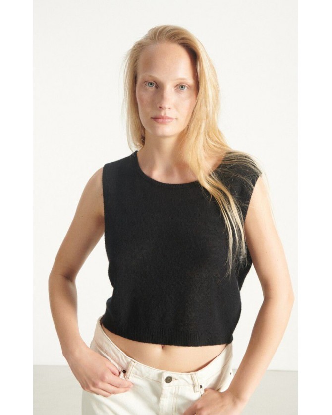 Πλεκτό top American Vintage Μαύρο DUM18B-NOIR