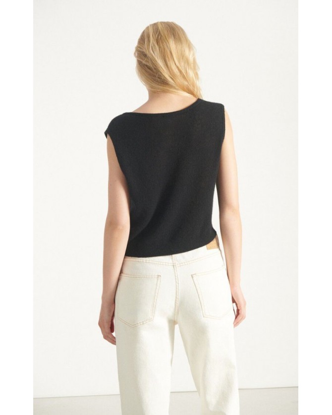 Πλεκτό top American Vintage Μαύρο DUM18B-NOIR