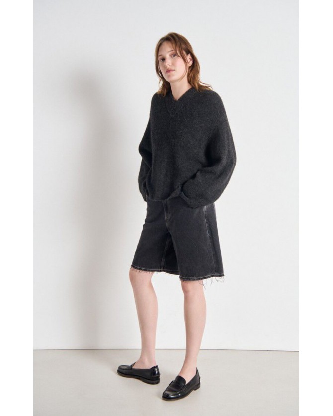 Πουλόβερ American Vintage Ανθρακί EAST18T-ANTHRACITE CHINE