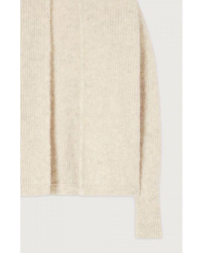 Ζακέτα American Vintage Εκρού EAST19A-NACRE CHINE