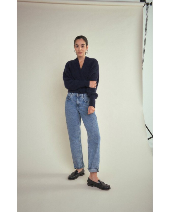 Ζακέτα American Vintage Σκούρο μπλε EAST19A-NAVY CHINE