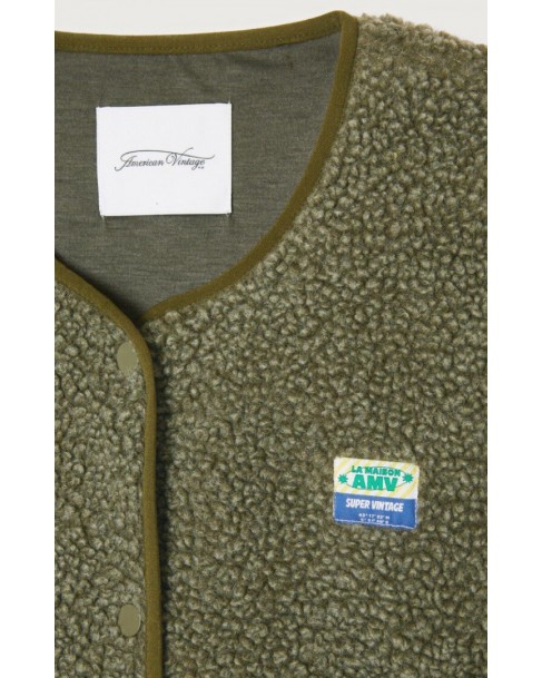 Γιλέκο American Vintage Λαδί HOK16B-VARAN CHINE