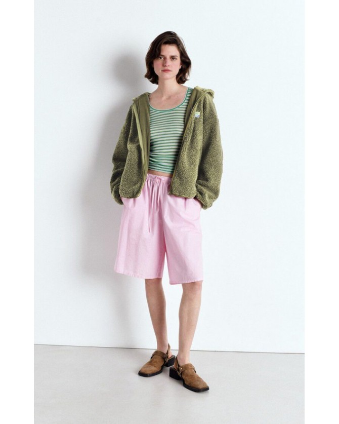 Ζακέτα American Vintage Λαδί HOK16E-VARAN CHINE