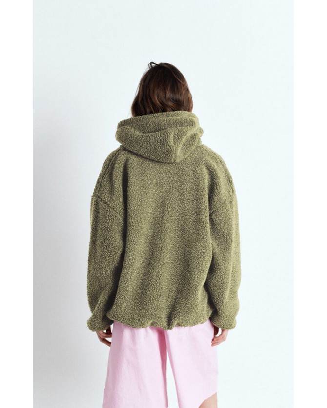 Ζακέτα American Vintage Λαδί HOK16E-VARAN CHINE