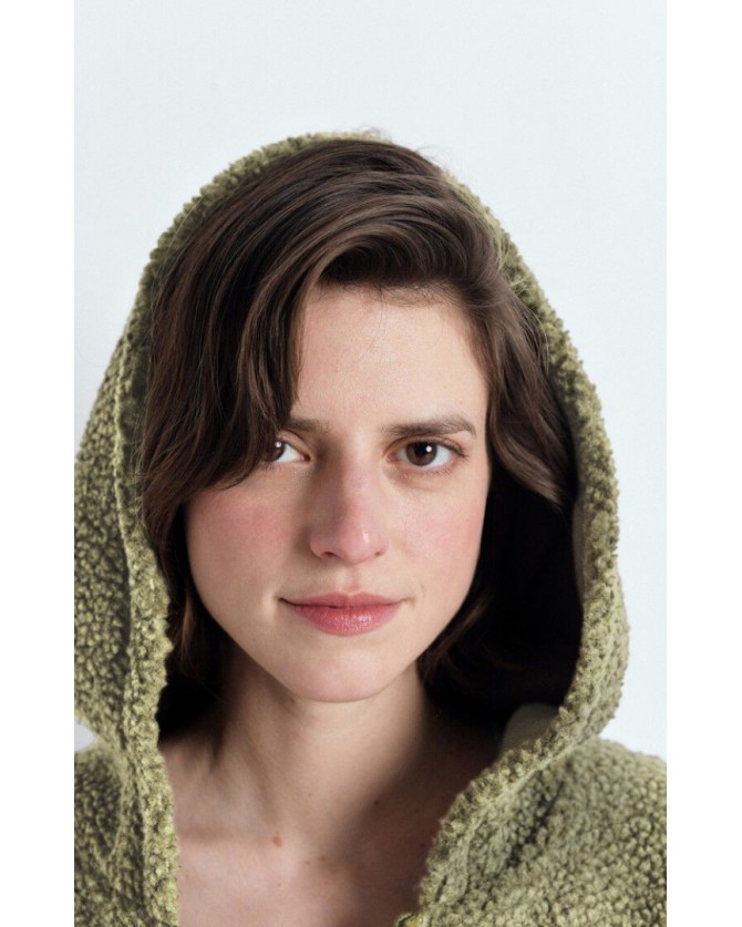 Ζακέτα American Vintage Λαδί HOK16E-VARAN CHINE