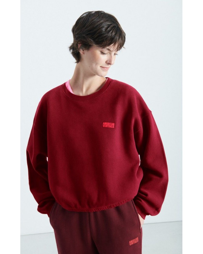 Φούτερ American Vintage Μπορντό IZU03A-CERISIER VINTAGE