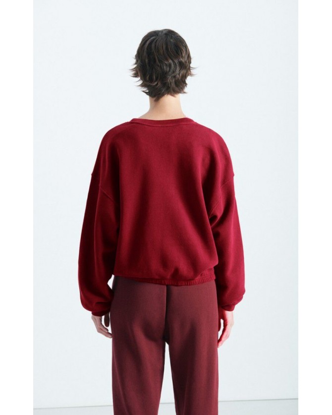 Φούτερ American Vintage Μπορντό IZU03A-CERISIER VINTAGE