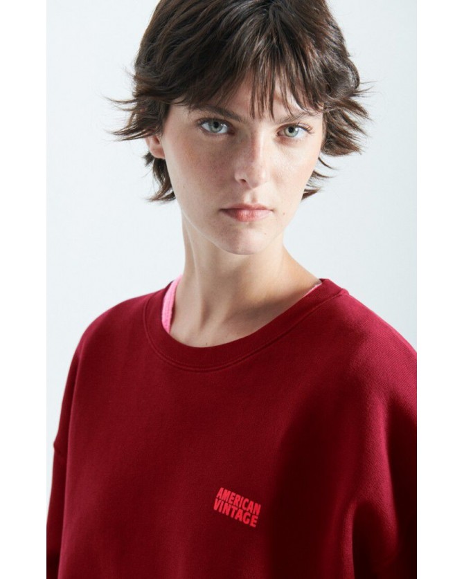 Φούτερ American Vintage Μπορντό IZU03A-CERISIER VINTAGE