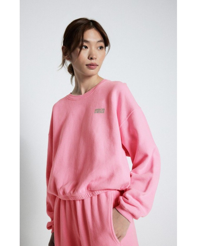 Φούτερ American Vintage Ροζ IZU03A-ROSE VINTAGE