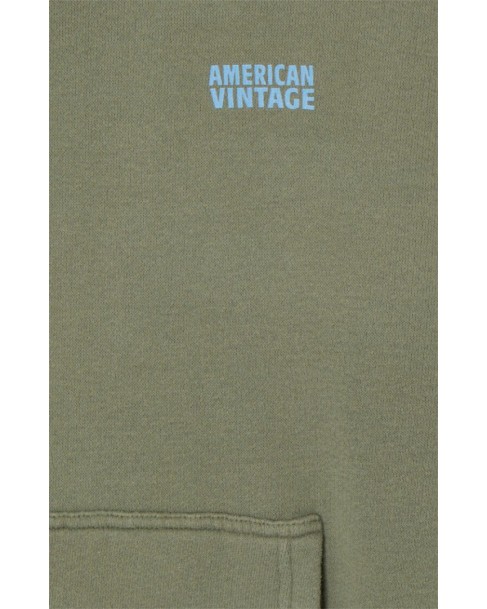 Φούτερ American Vintage Λαδί IZU03D-SAUGE VINTAGE
