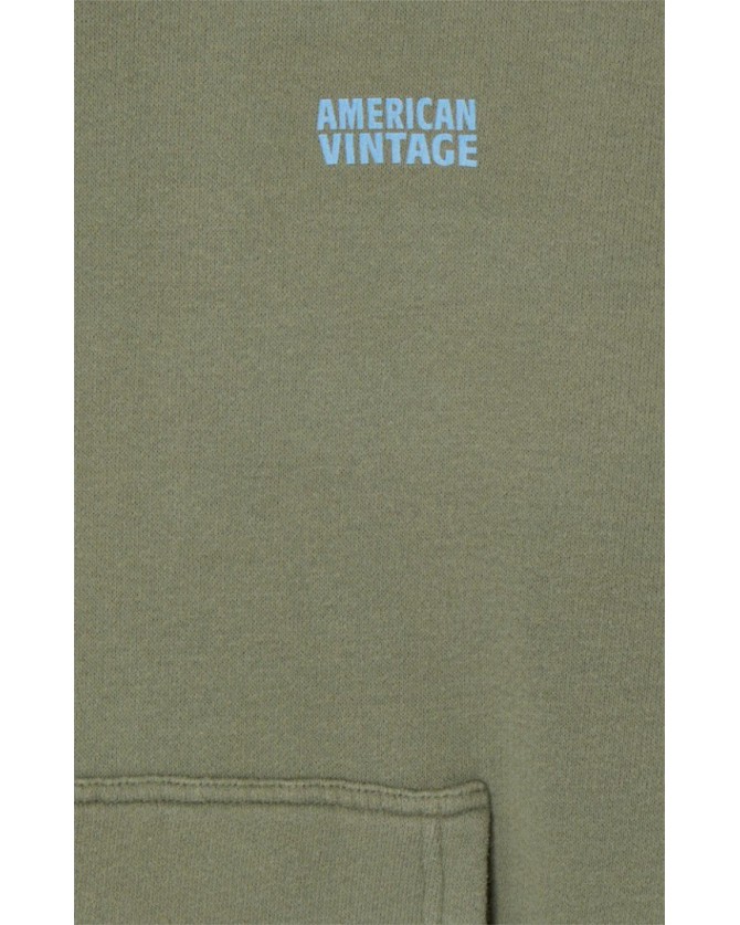 Φούτερ American Vintage Λαδί IZU03D-SAUGE VINTAGE