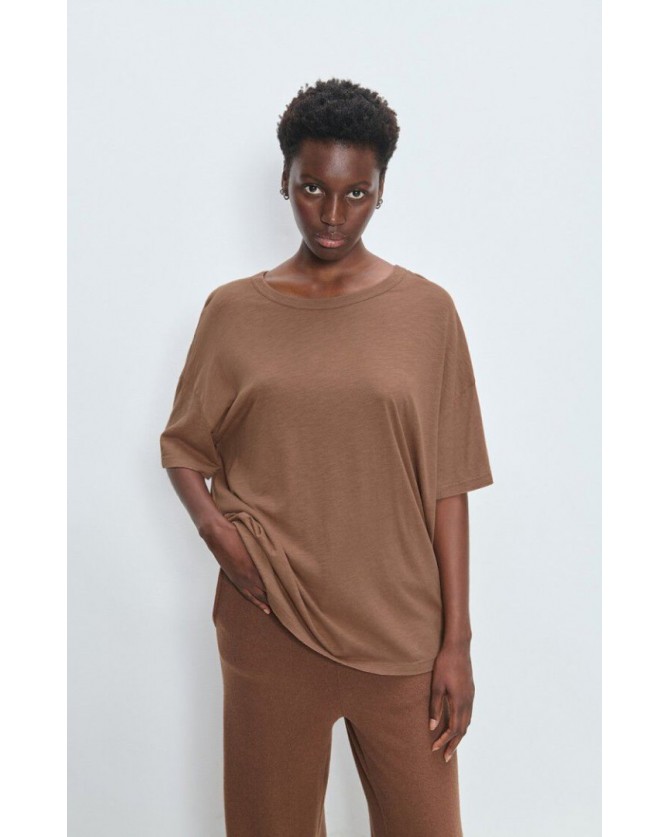 T-shirt American Vintage Καφέ JAC02AV-CHOCOLAT VINTAGE