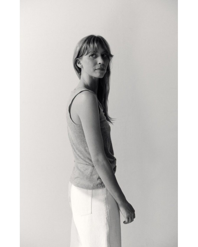 Top American Vintage Γκρι JAC47-GRIS CHINE