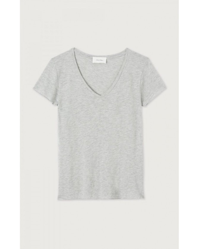 T-shirt American Vintage Γκρι Ανοιχτό JAC51-POLAIRE CHINE