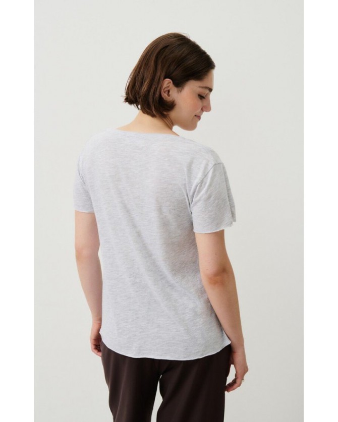 T-shirt American Vintage Γκρι Ανοιχτό JAC51-POLAIRE CHINE