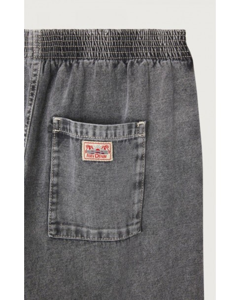 Παντελόνι γυναικείο American Vintage βαμβακερό Γκρι JAZ11A-GREY