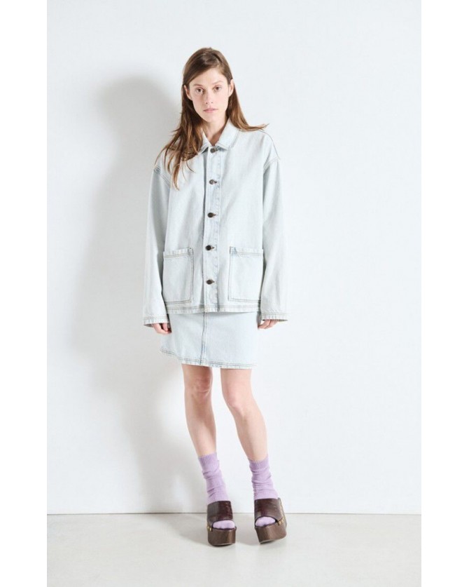 Μπουφάν American Vintage Μπλε JOY16I-WINTER BLEACHED