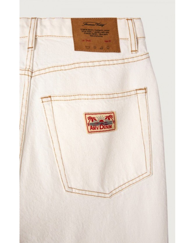 Jeans American Vintage Εκρού JOZ11A-OFF WHITE