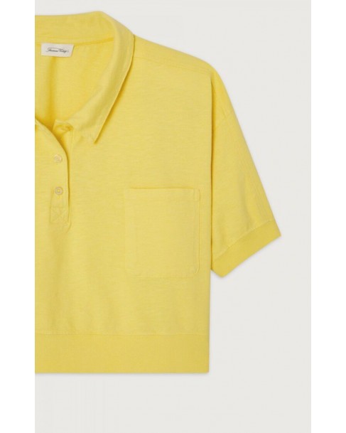 Polo t-shirt American Vintage cropped Κίτρινο LAW02E-PISSENLIT VINTAGE