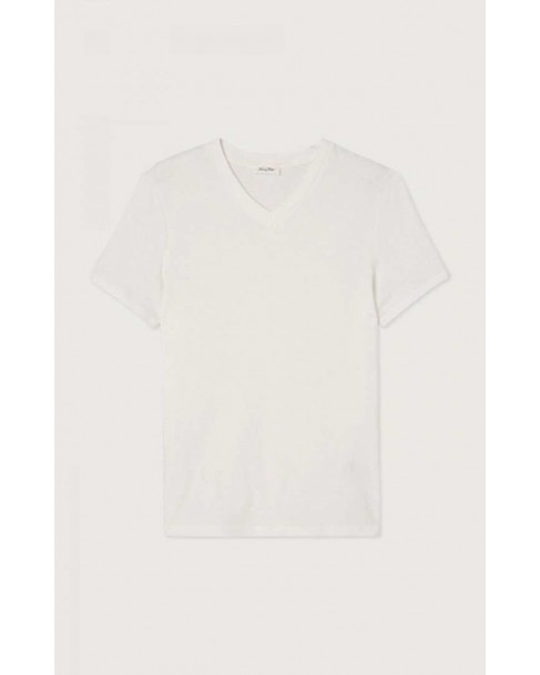 T-shirt v-neck American Vintage Λευκό MGAMI02B-BLANC