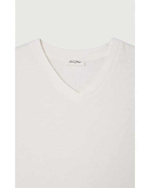 T-shirt v-neck American Vintage Λευκό MGAMI02B-BLANC