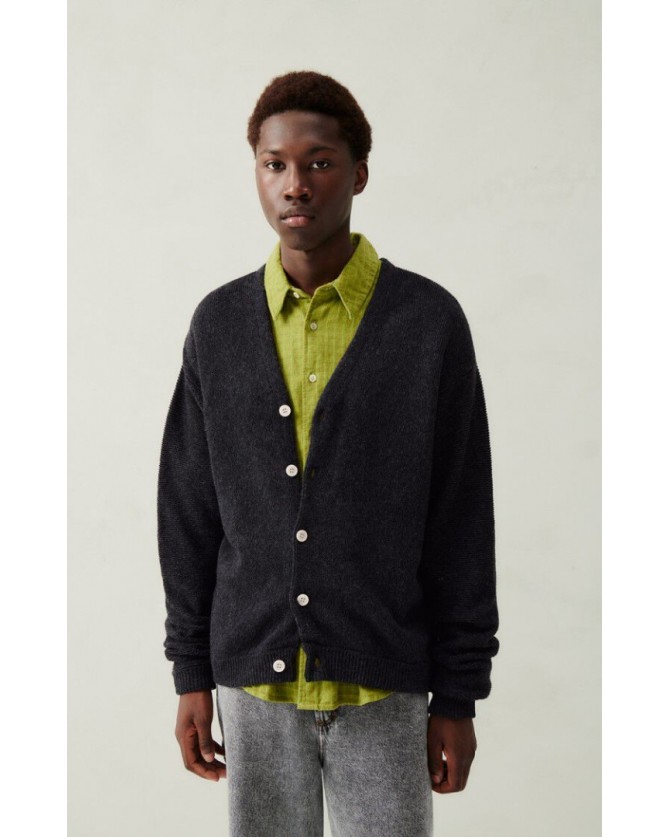 Ζακέτα πλεκτή American Vintage Ανθρακί MVOX19A-ANTHRACITE CHINE