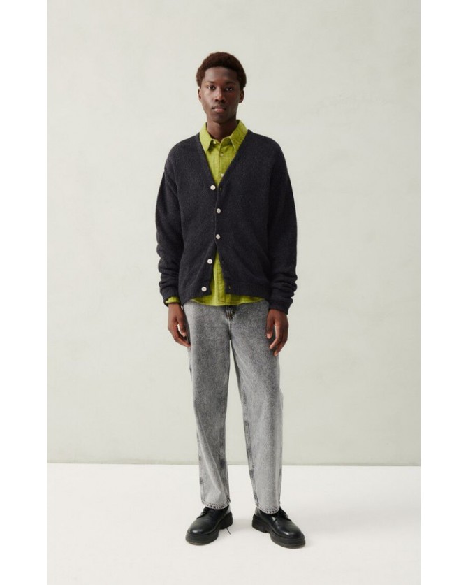 Ζακέτα πλεκτή American Vintage Ανθρακί MVOX19A-ANTHRACITE CHINE