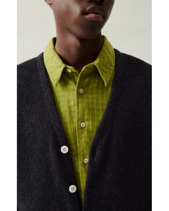 Ζακέτα πλεκτή American Vintage Ανθρακί MVOX19A-ANTHRACITE CHINE