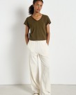 T-shirt American Vintage Λαδί SON02AG-BOIS VINTAGE