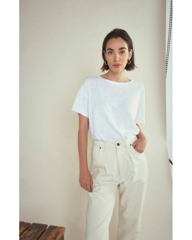 T-shirt American Vintage Λευκό SON02FG-BLANC