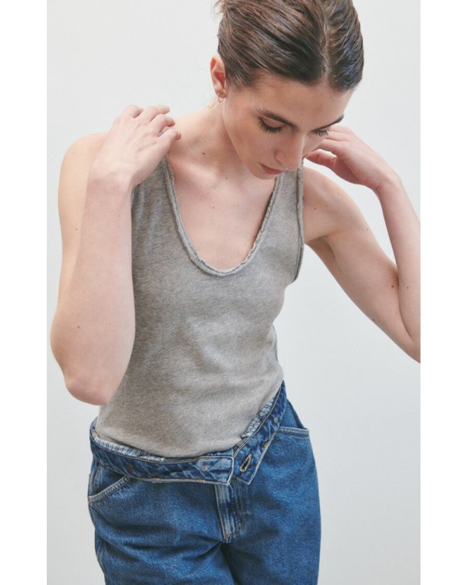 Top American Vintage Γκρι SON29G-GRIS CHINE