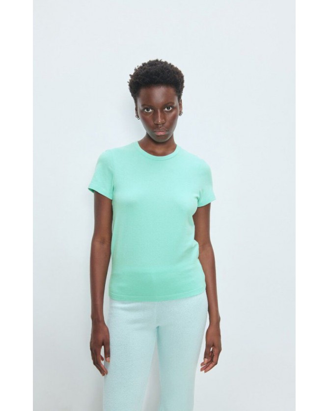 T-shirt American Vintage Τυρκουάζ YPA02D-RIVIERA CHINE