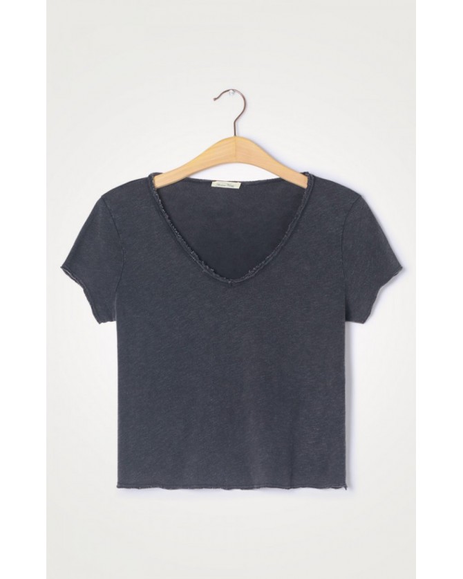 T-shirt American Vintage Ανθρακί SON02AG-NOIR VINTAGE